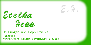 etelka hepp business card